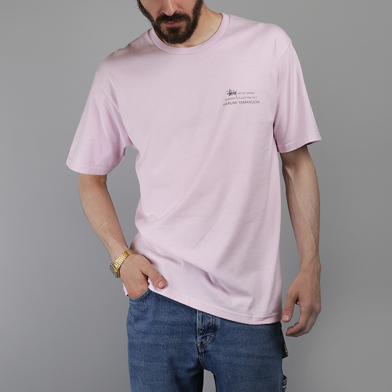 Мужская футболка Stussy Harumi Yamaguchi Nude Tee (1904097-lgt lavender)  - цена, описание, фото 1